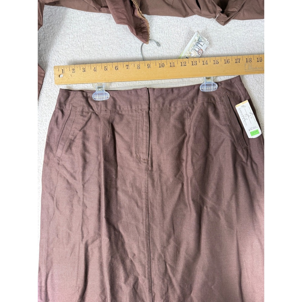 Sun River Skirt Set Women 2X Brown‎ NWT Lace Trim Boho Cottagecore vintage 90's - Picture 6 of 16